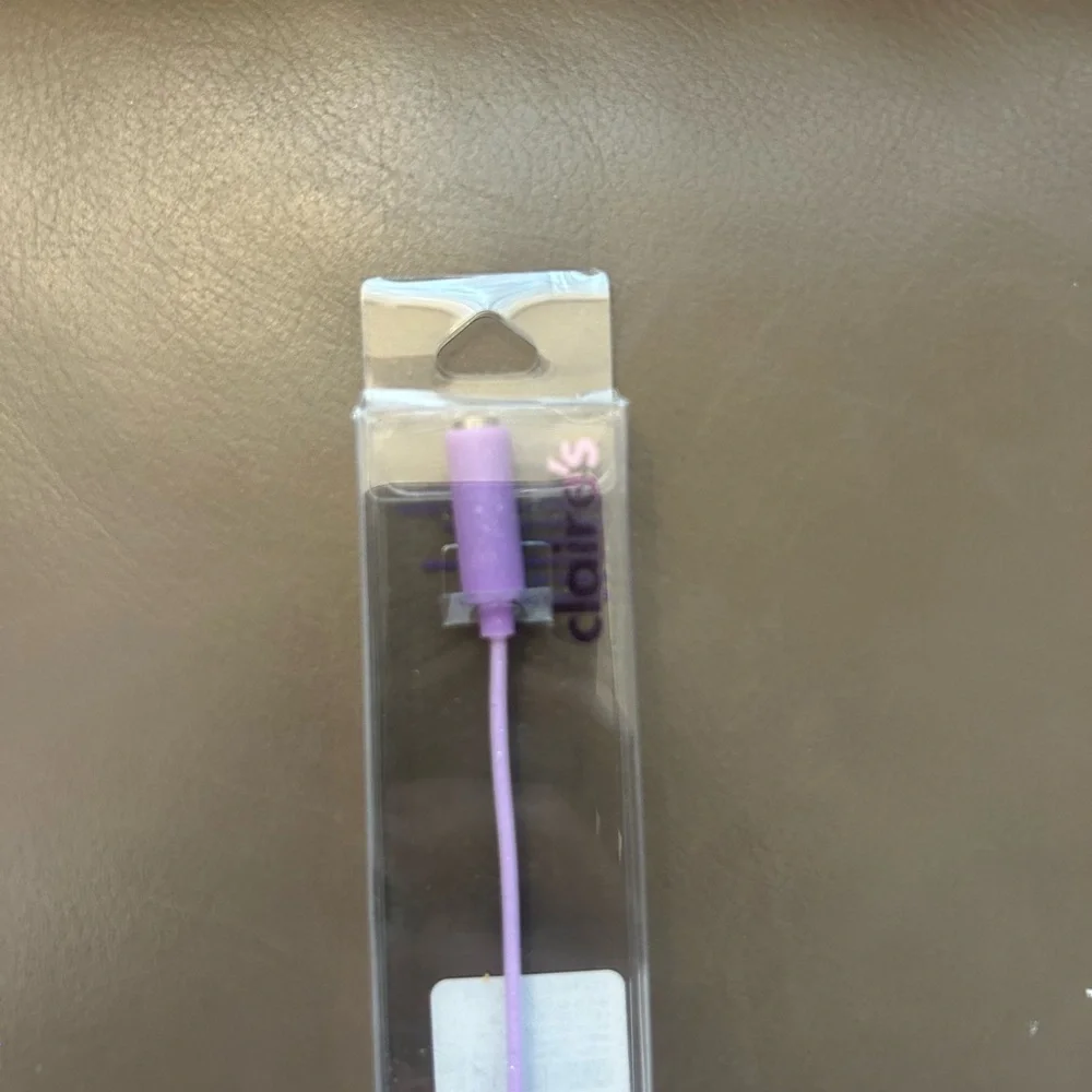 Glittery 💜purple Lightning to 3.5mm headphone Jack Adapter